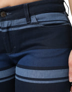 Dolce &amp; Gabbana Blue Striped Cotton Stretch Denim Jeans
