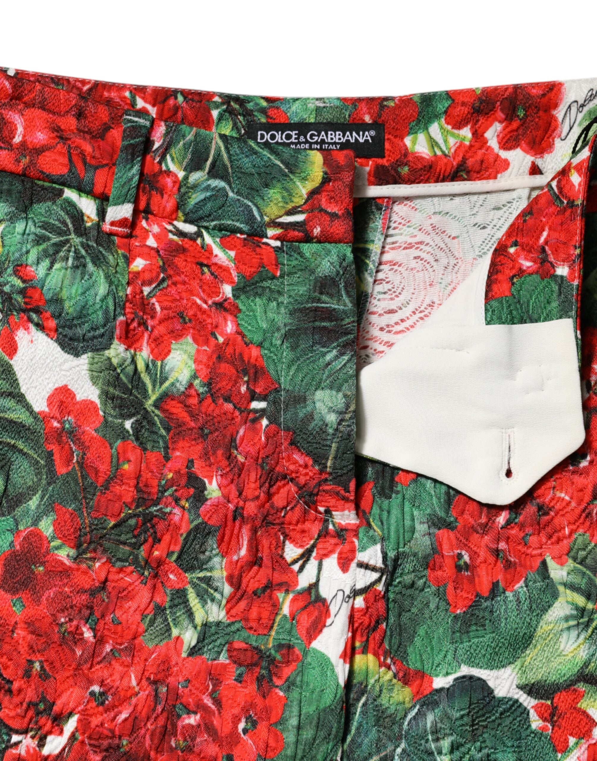 Dolce &amp; Gabbana Multicolor Floral Print Cropped Pants