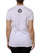 Dolce & Gabbana White Cotton Short Sleeve V-Neck Top T-shirt