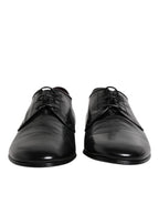 Dolce &amp; Gabbana Black Leather Lace Up Derby Dress Formal Shoes