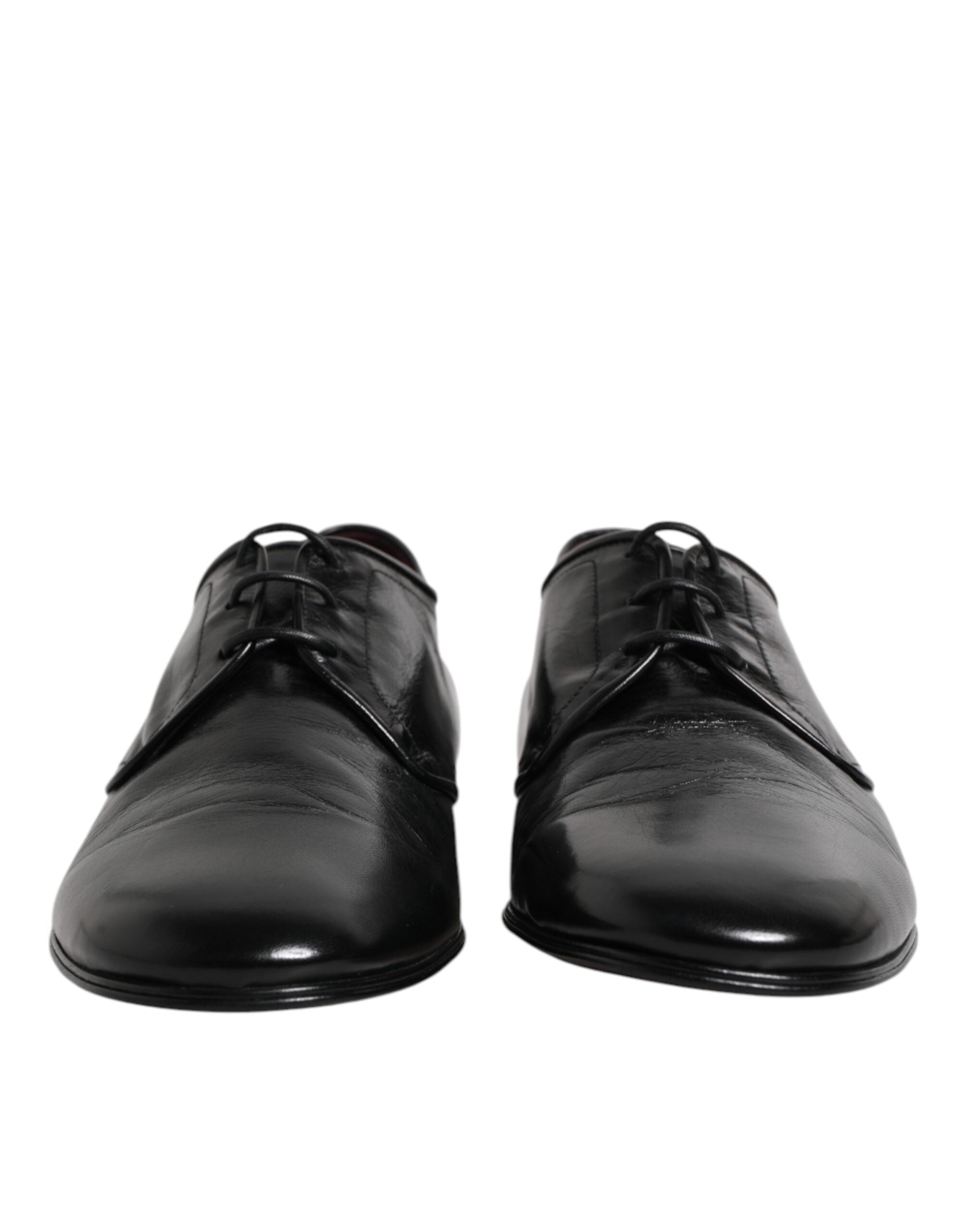 Dolce &amp; Gabbana Black Leather Lace Up Derby Dress Formal Shoes