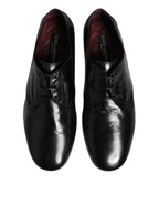 Dolce &amp; Gabbana Black Leather Lace Up Derby Dress Formal Shoes