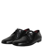 Dolce &amp; Gabbana Black Leather Lace Up Derby Dress Formal Shoes