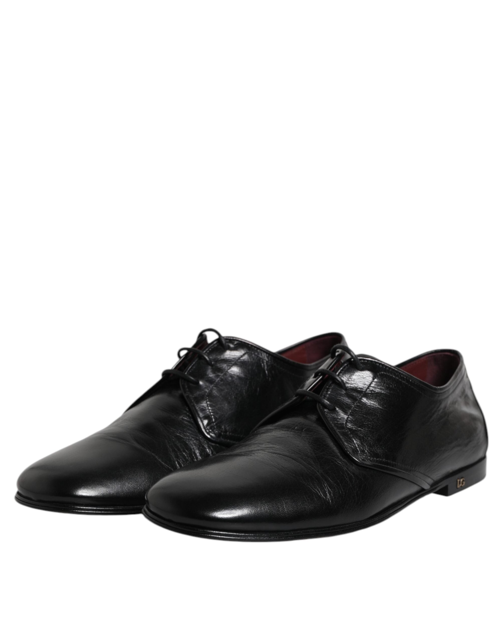 Dolce &amp; Gabbana Black Leather Lace Up Derby Dress Formal Shoes