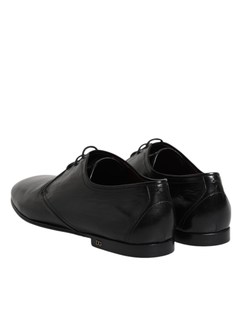 Dolce &amp; Gabbana Black Leather Lace Up Derby Dress Formal Shoes
