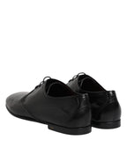 Dolce &amp; Gabbana Black Leather Lace Up Derby Dress Formal Shoes