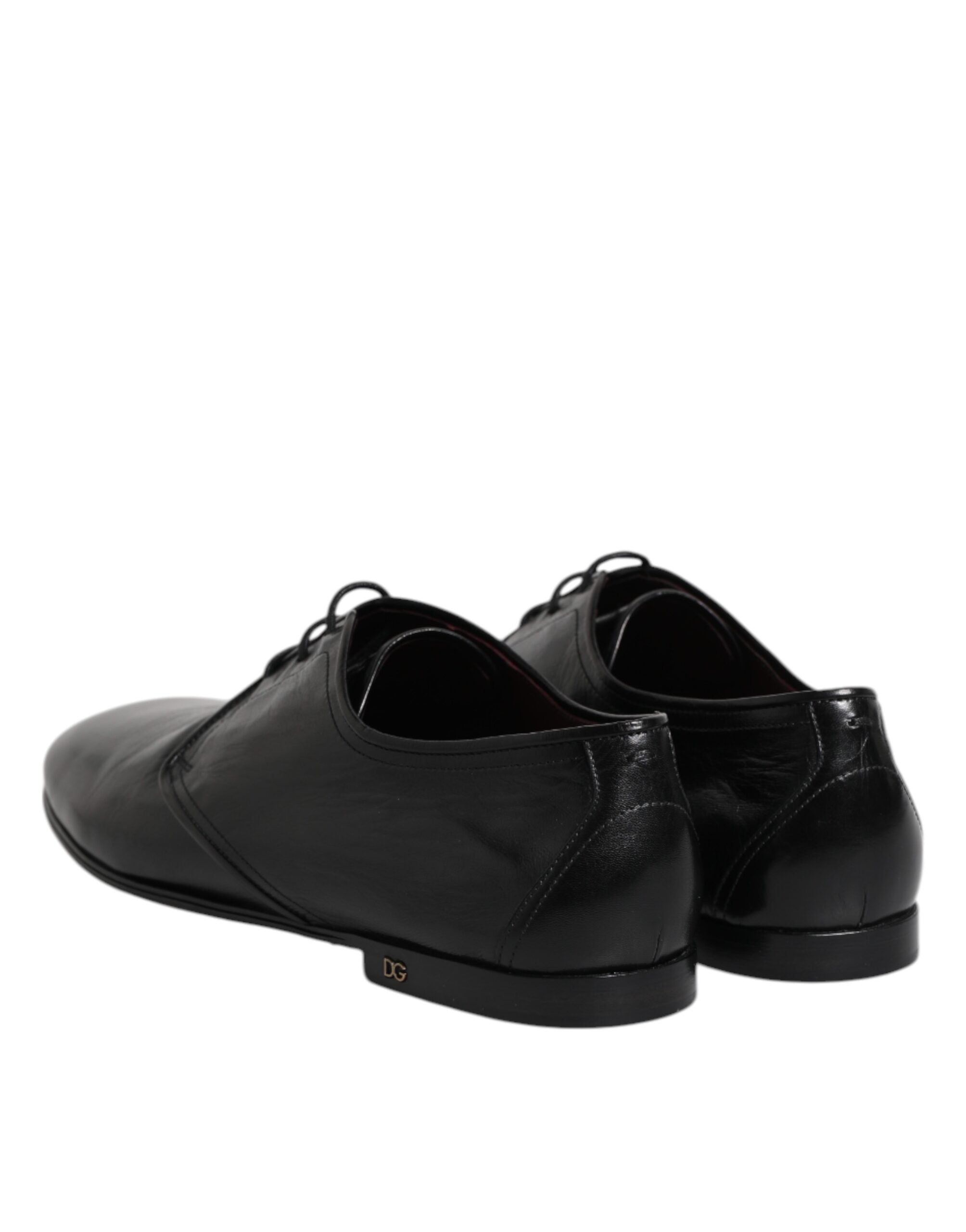 Dolce &amp; Gabbana Black Leather Lace Up Derby Dress Formal Shoes