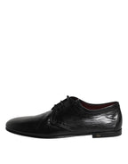 Dolce &amp; Gabbana Black Leather Lace Up Derby Dress Formal Shoes