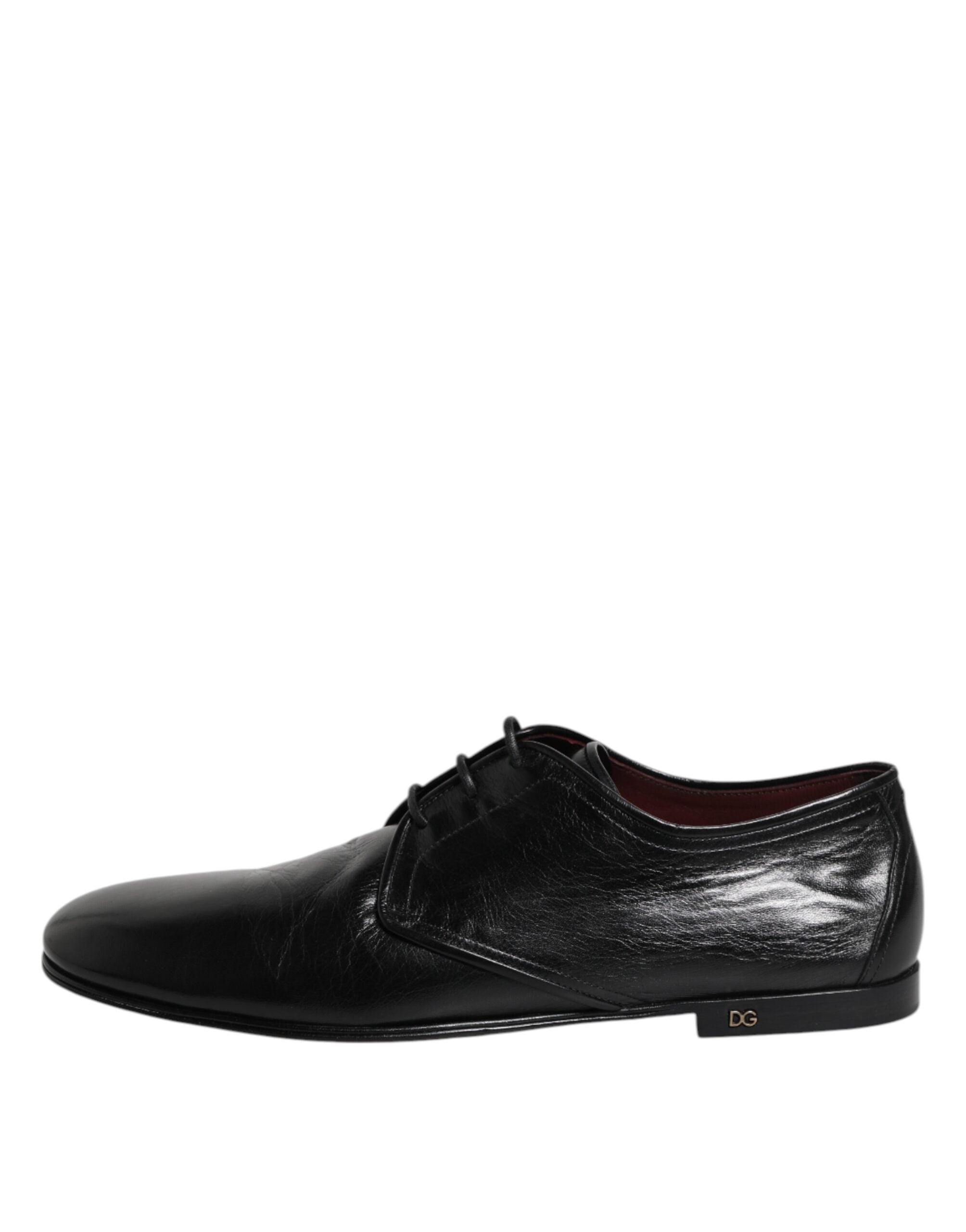 Dolce &amp; Gabbana Black Leather Lace Up Derby Dress Formal Shoes