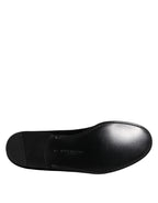 Dolce &amp; Gabbana Black Velvet Slip On Loafers Formal Shoes