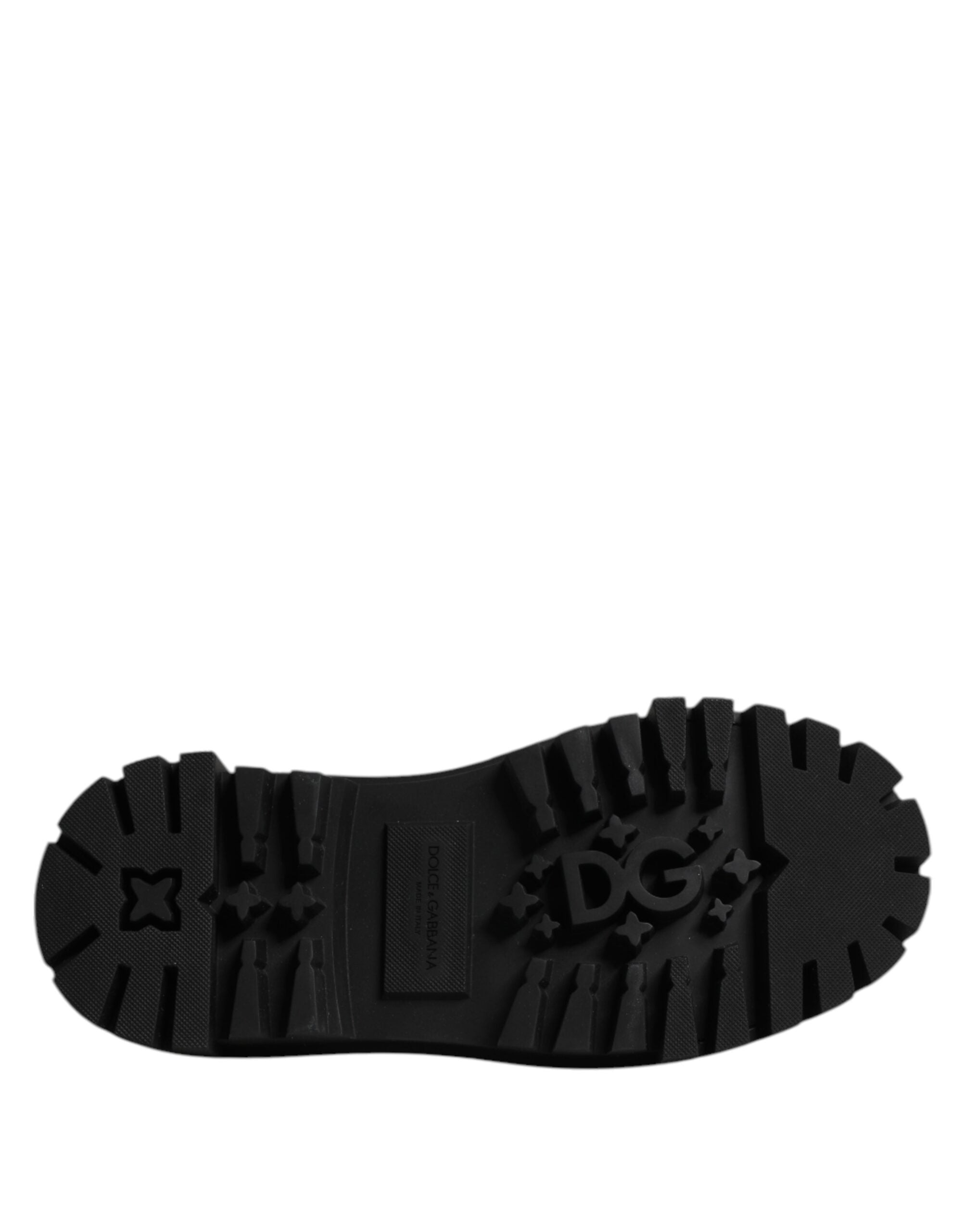Dolce &amp; Gabbana Black Leather Lace Up Derby Men Dress Shoes