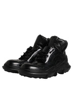 Dolce &amp; Gabbana Black Leather Casual Mens Ankle Boots Shoes