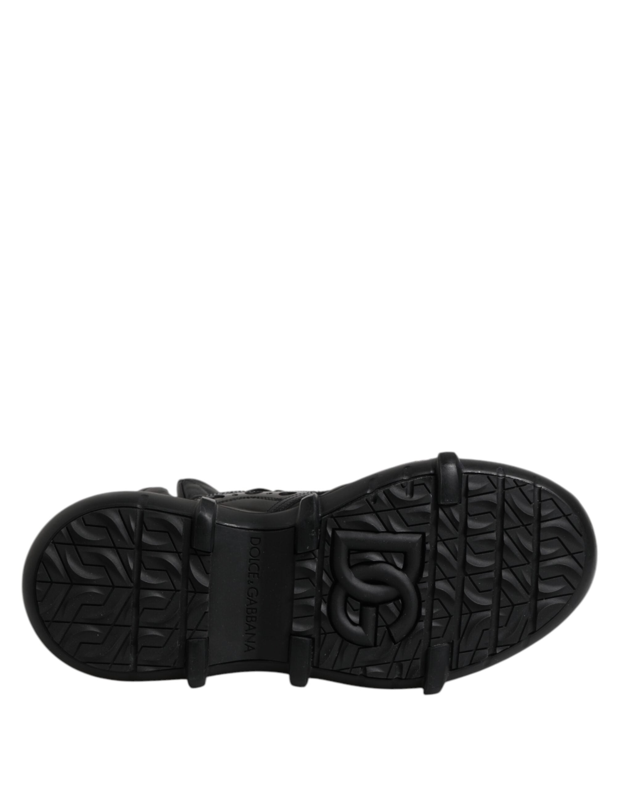 Dolce &amp; Gabbana Black Leather Casual Mens Ankle Boots Shoes