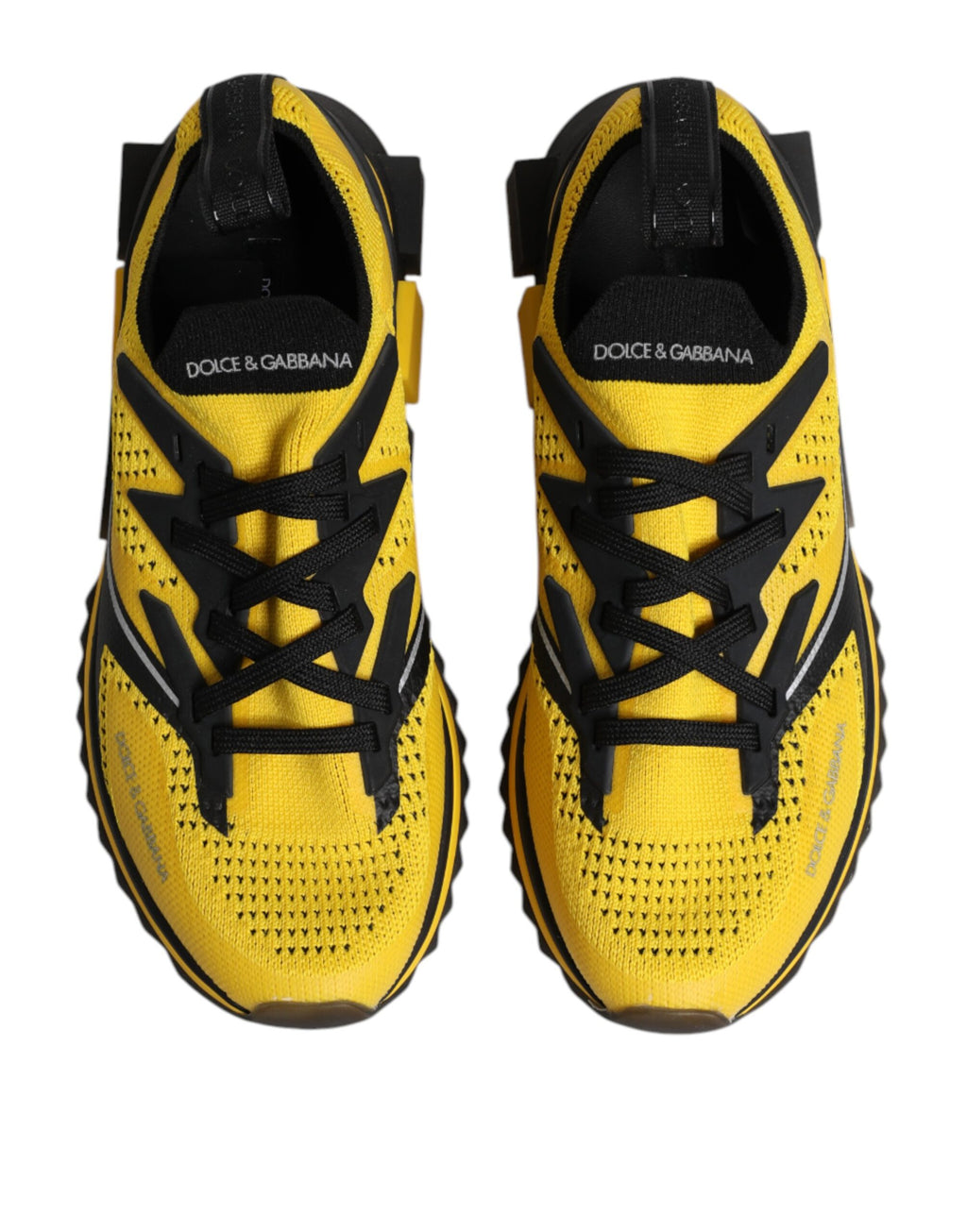 Dolce &amp; Gabbana Yellow SORRENTO Sport Stretch Sneakers Shoes