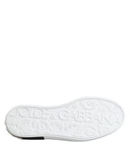 Dolce &amp; Gabbana Red Logo Low Top Slip On Men Sneakers Shoes