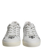Dolce &amp; Gabbana White London Calf Leather Men Sneakers Shoes