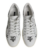 Dolce &amp; Gabbana White London Calf Leather Men Sneakers Shoes