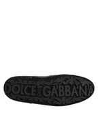 Dolce &amp; Gabbana Black Exotic Leather Low Top Sneakers Shoes