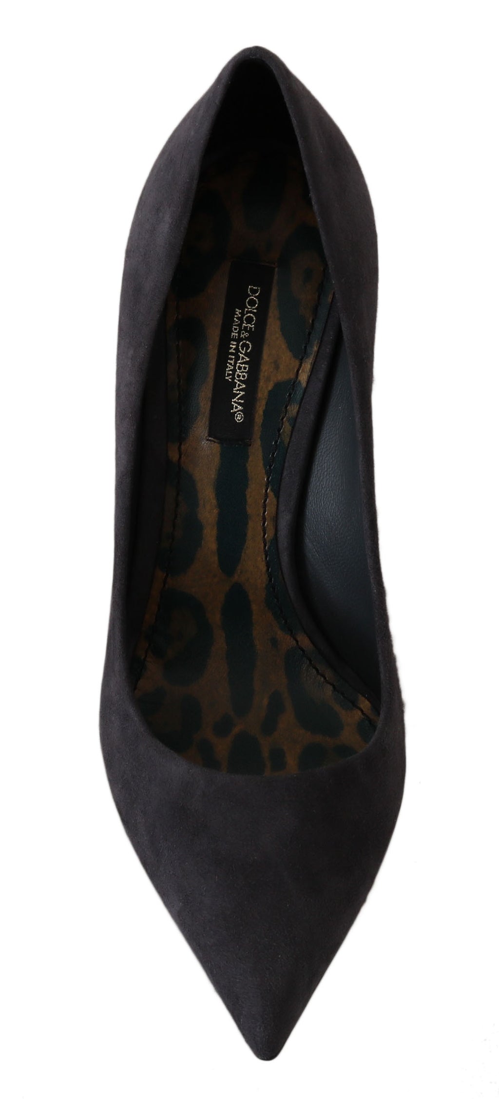 Dolce &amp; Gabbana Gray Suede Leather Stiletto Shoes Heels