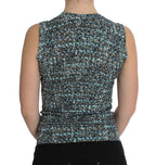 Dolce &amp; Gabbana Blue Wool Sweater Sleeveless Pullover