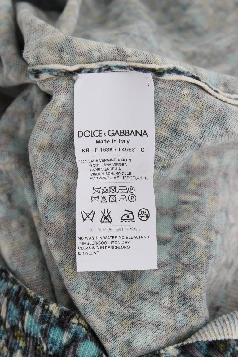 Dolce &amp; Gabbana Blue Wool Sweater Sleeveless Pullover