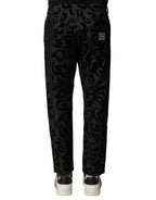 Dolce & Gabbana Gray Cotton DG Logo Straight Men Denim Jeans