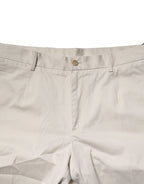 Dolce &amp; Gabbana Beige Cotton Stretch Mid Waist Bermuda Shorts