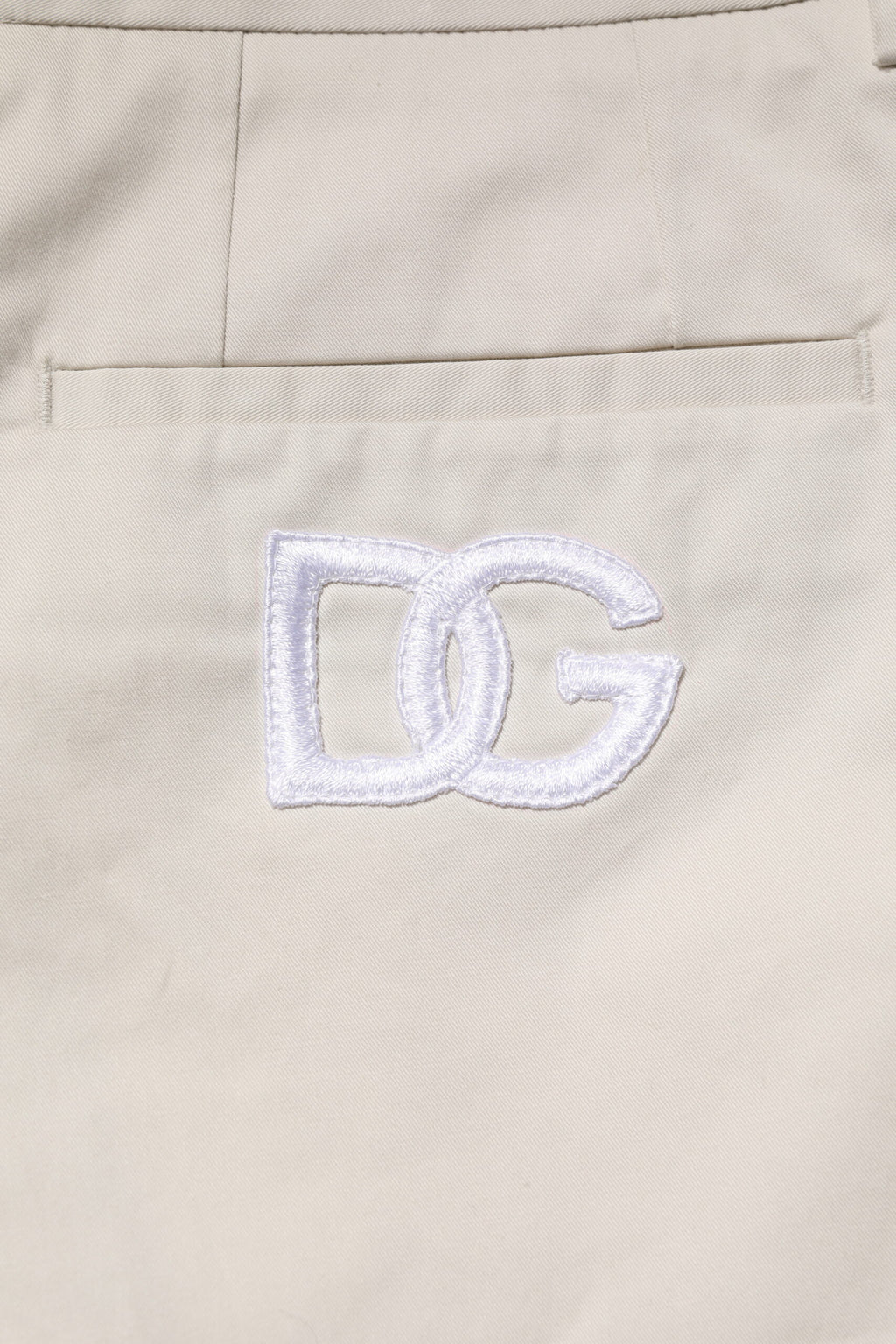 Dolce &amp; Gabbana Beige Cotton Stretch Mid Waist Bermuda Shorts