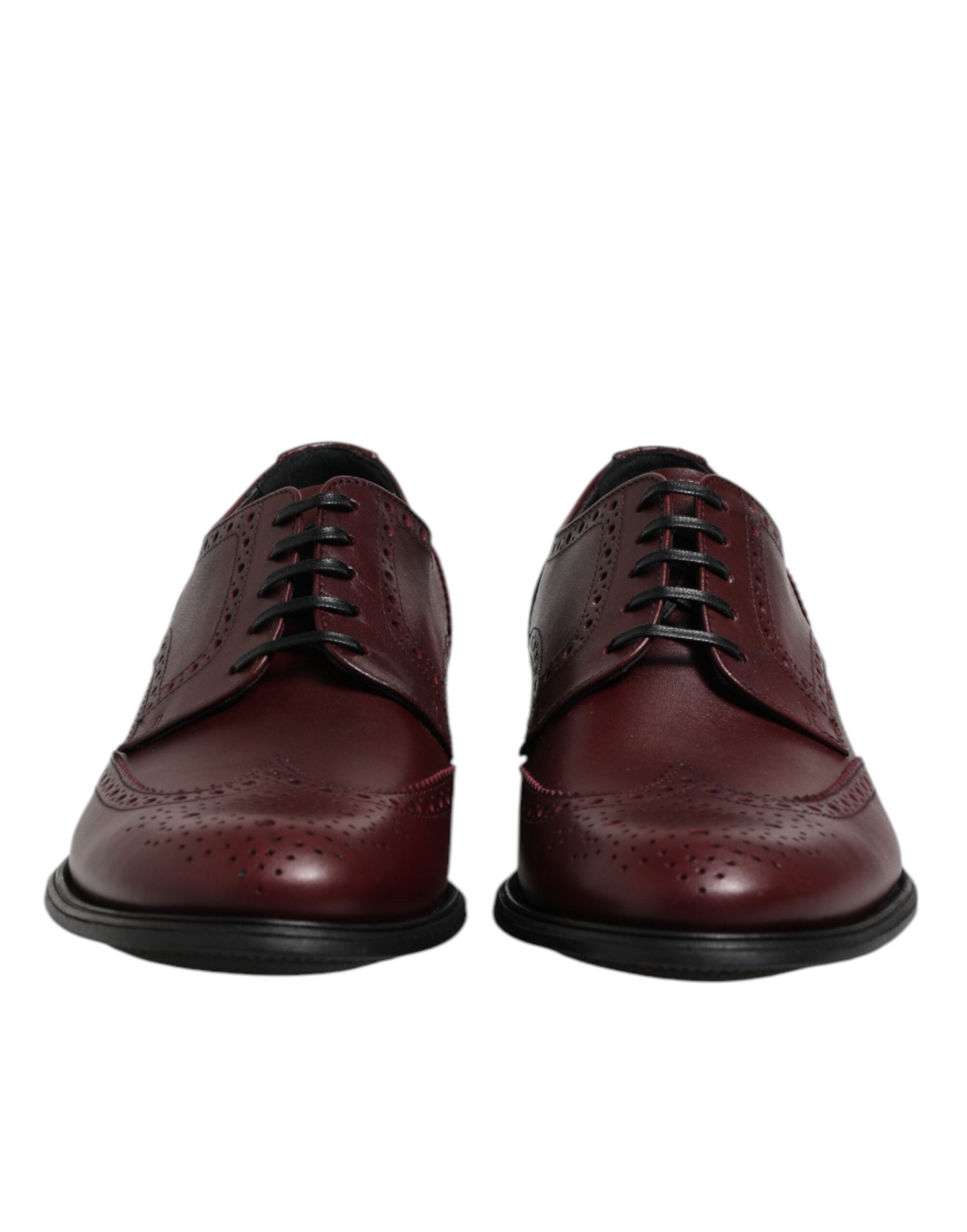 Dolce &amp; Gabbana Brown Leather Lace Up Derby Dress Shoes