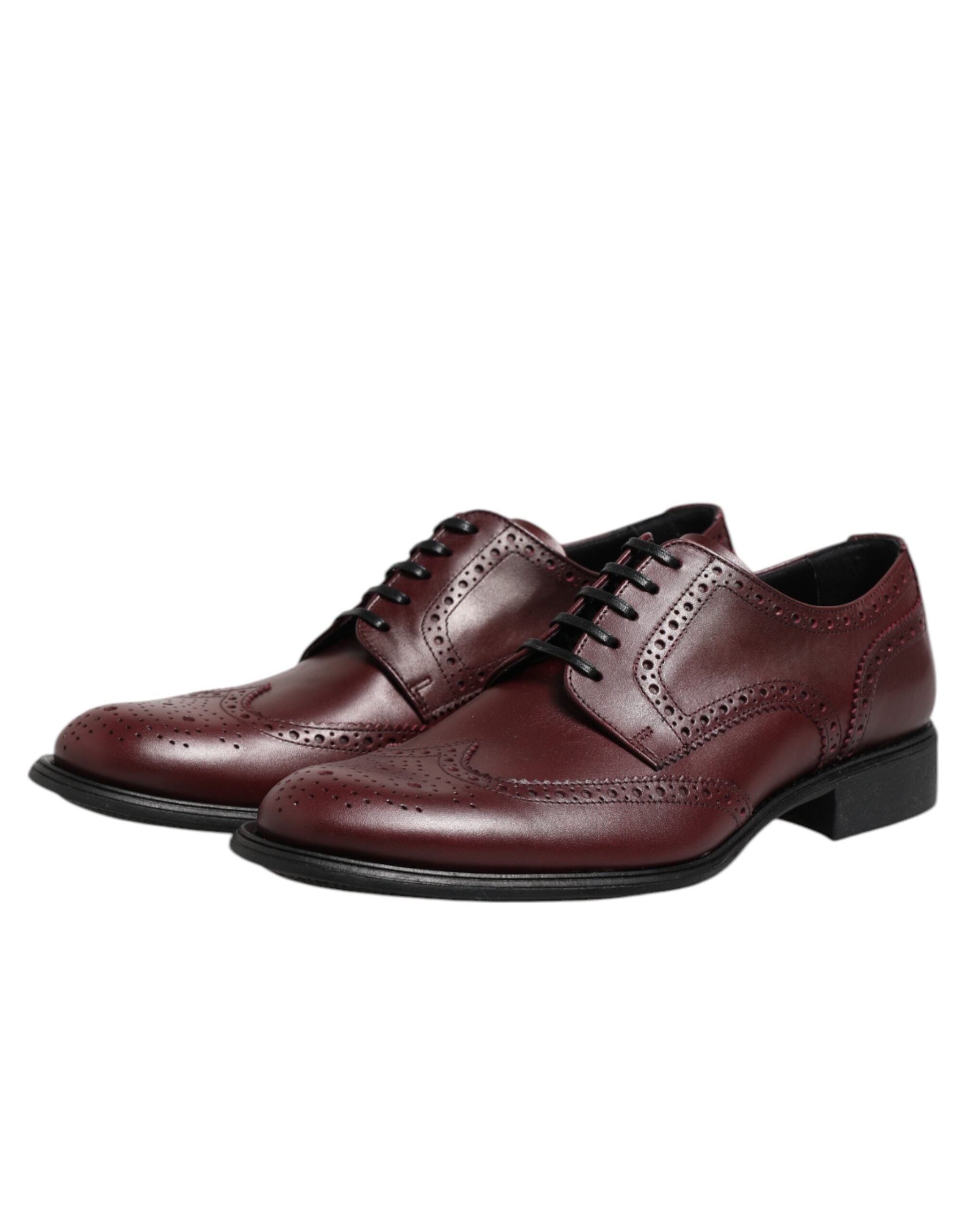 Dolce &amp; Gabbana Brown Leather Lace Up Derby Dress Shoes
