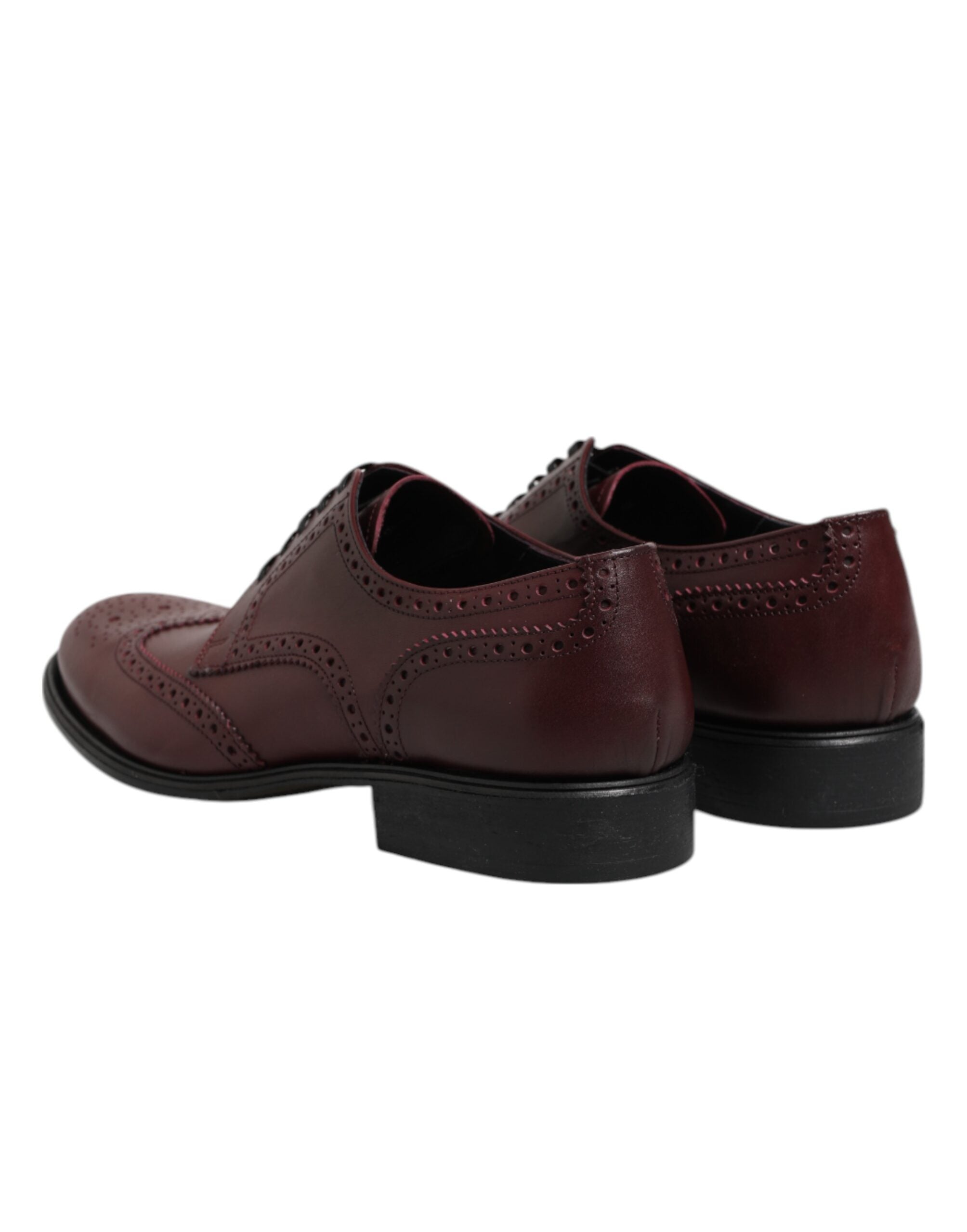 Dolce &amp; Gabbana Brown Leather Lace Up Derby Dress Shoes