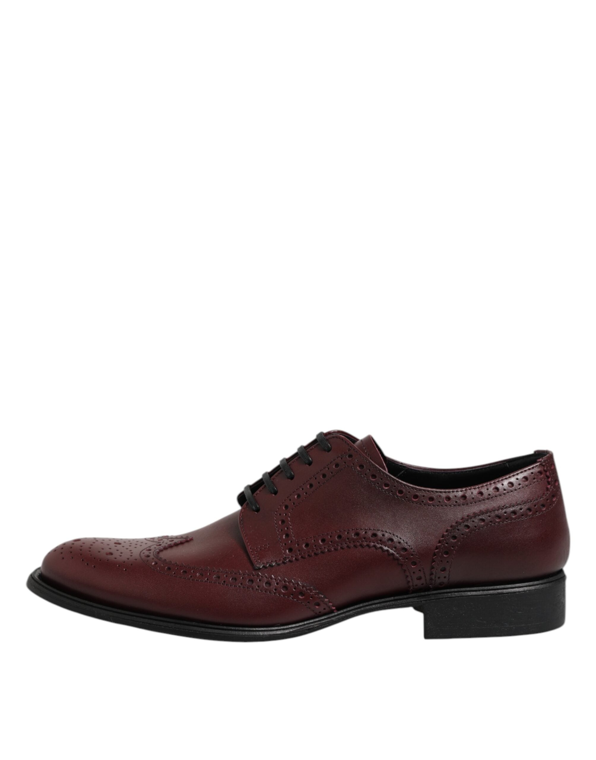 Dolce &amp; Gabbana Brown Leather Lace Up Derby Dress Shoes