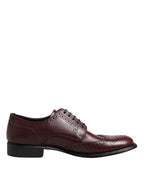 Dolce &amp; Gabbana Brown Leather Lace Up Derby Dress Shoes