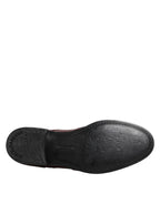Dolce &amp; Gabbana Brown Leather Lace Up Derby Dress Shoes