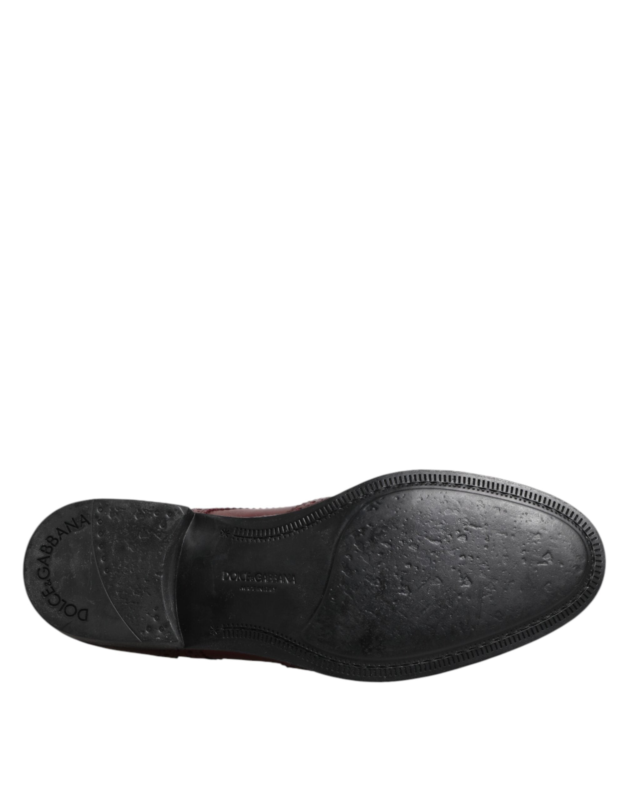 Dolce &amp; Gabbana Brown Leather Lace Up Derby Dress Shoes