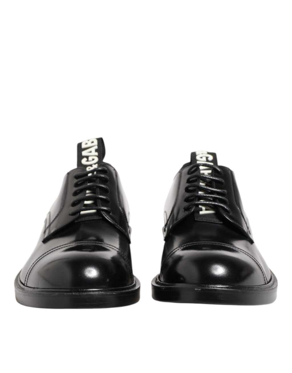 Dolce &amp; Gabbana Black Leather Dress Lace Up Men Formal Shoes