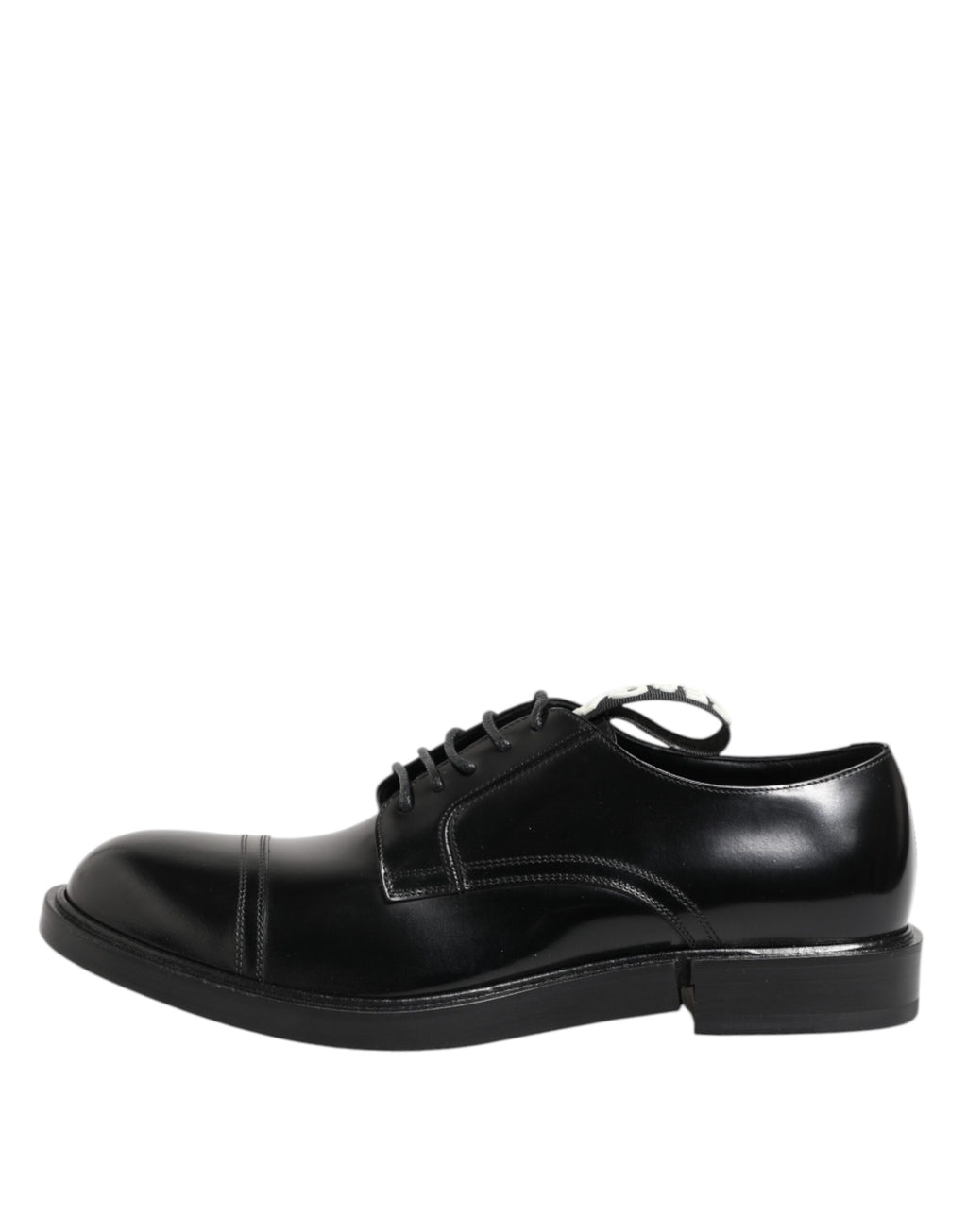 Dolce &amp; Gabbana Black Leather Dress Lace Up Men Formal Shoes