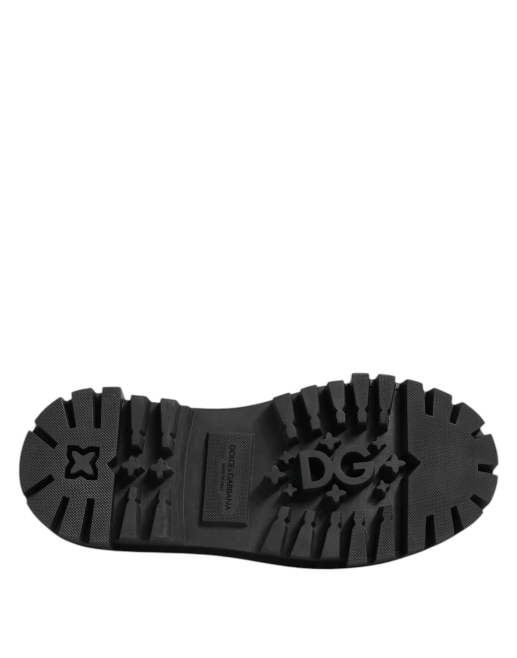 Dolce &amp; Gabbana Black Patent Leather Trekking Derby Shoes