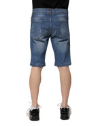 Dolce &amp; Gabbana Blue Cotton Stretch Men Denim Bermuda Shorts