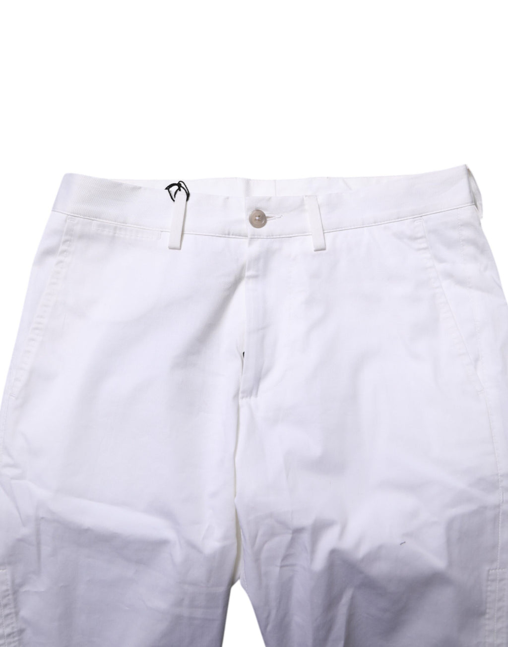 Dolce &amp; Gabbana White Cotton Stretch Men Denim Bermuda Shorts
