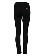 Dolce &amp; Gabbana Black Cotton Skinny Mid Waisted Denim Jeans