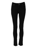Dolce &amp; Gabbana Black Skinny Cotton Mid Waisted Denim Jeans