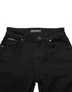 Dolce &amp; Gabbana Black Skinny Cotton Mid Waisted Denim Jeans