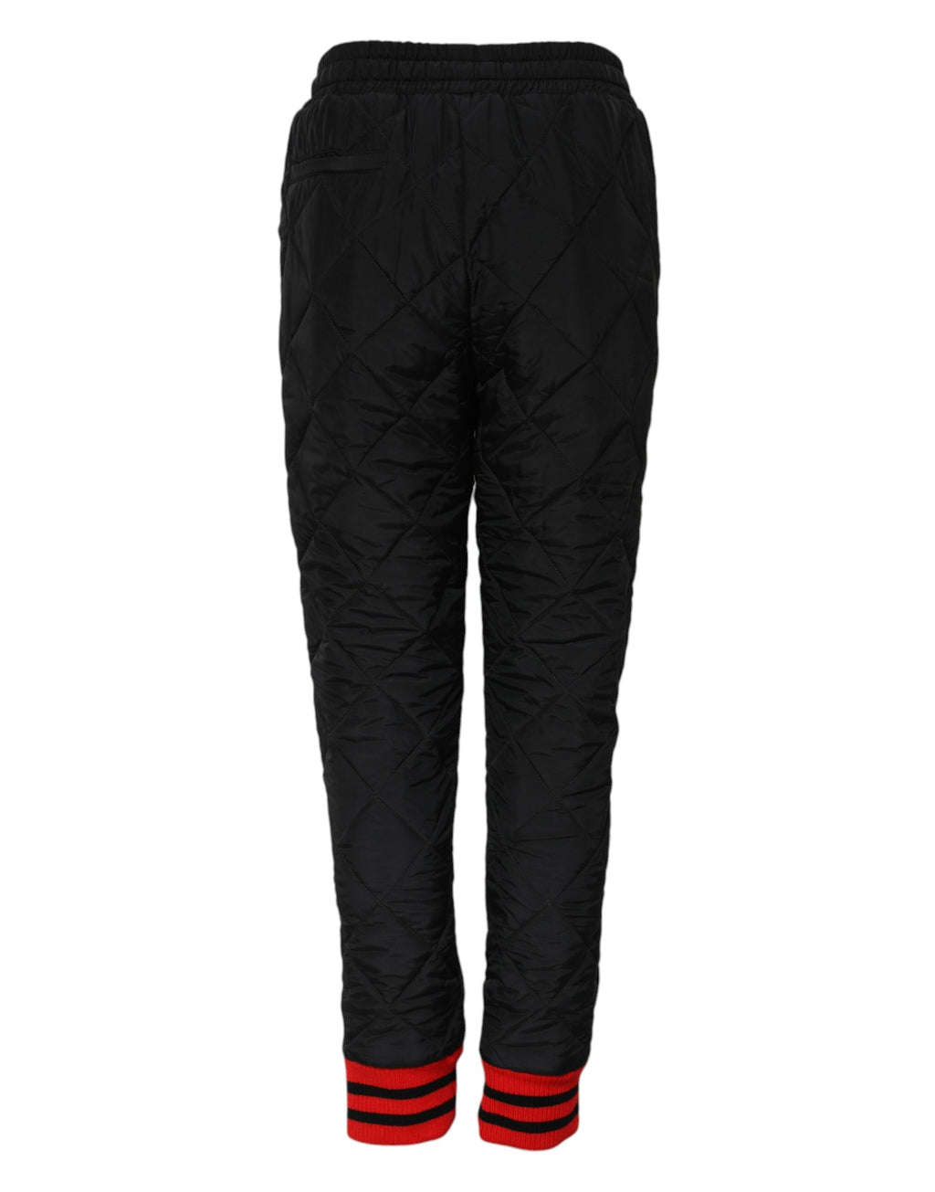 Dolce &amp; Gabbana Black Quilted Mid Waist Jogger Pants