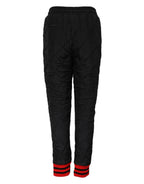 Dolce &amp; Gabbana Black Quilted Mid Waist Jogger Pants