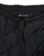 Dolce &amp; Gabbana Black Quilted Mid Waist Jogger Pants