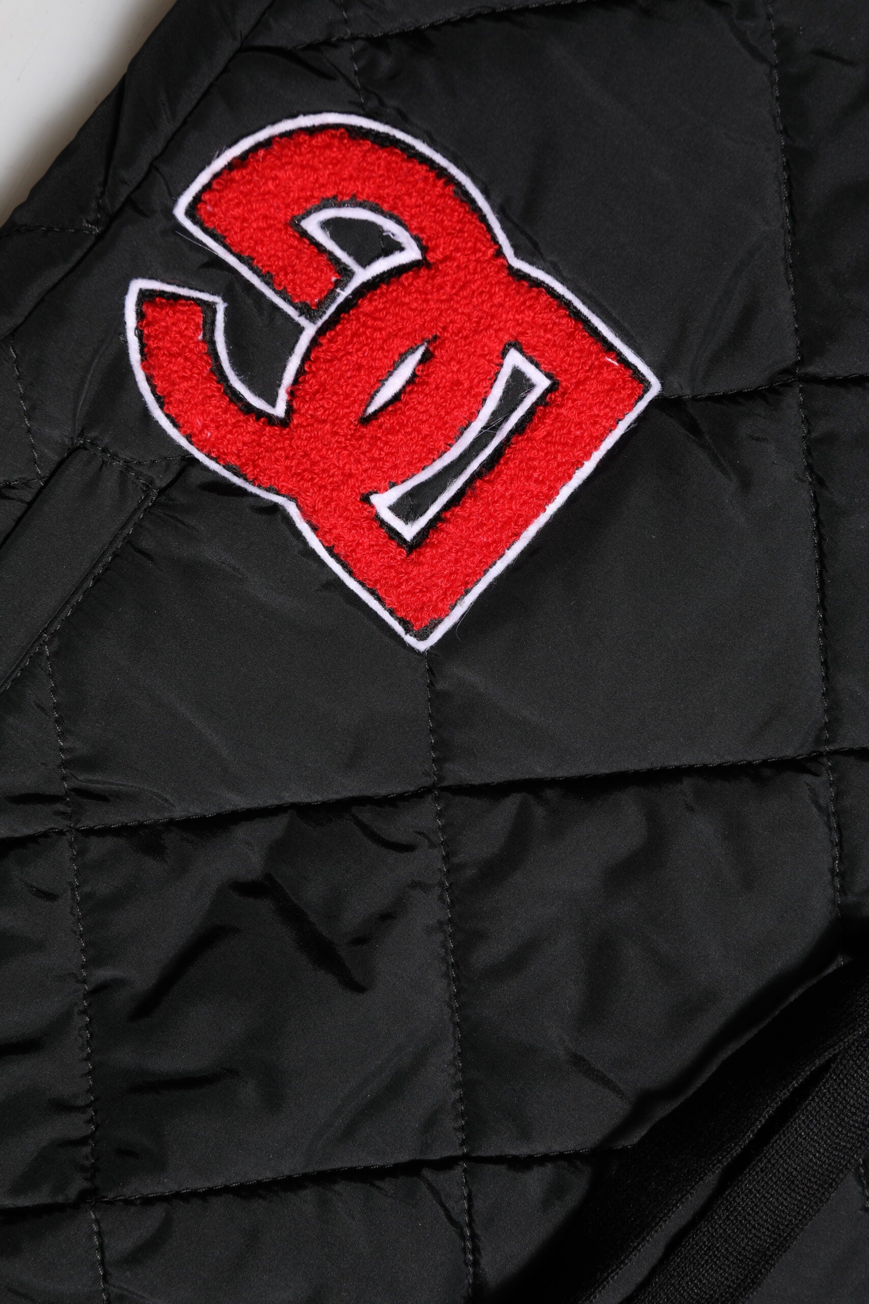 Dolce &amp; Gabbana Black Quilted Mid Waist Jogger Pants