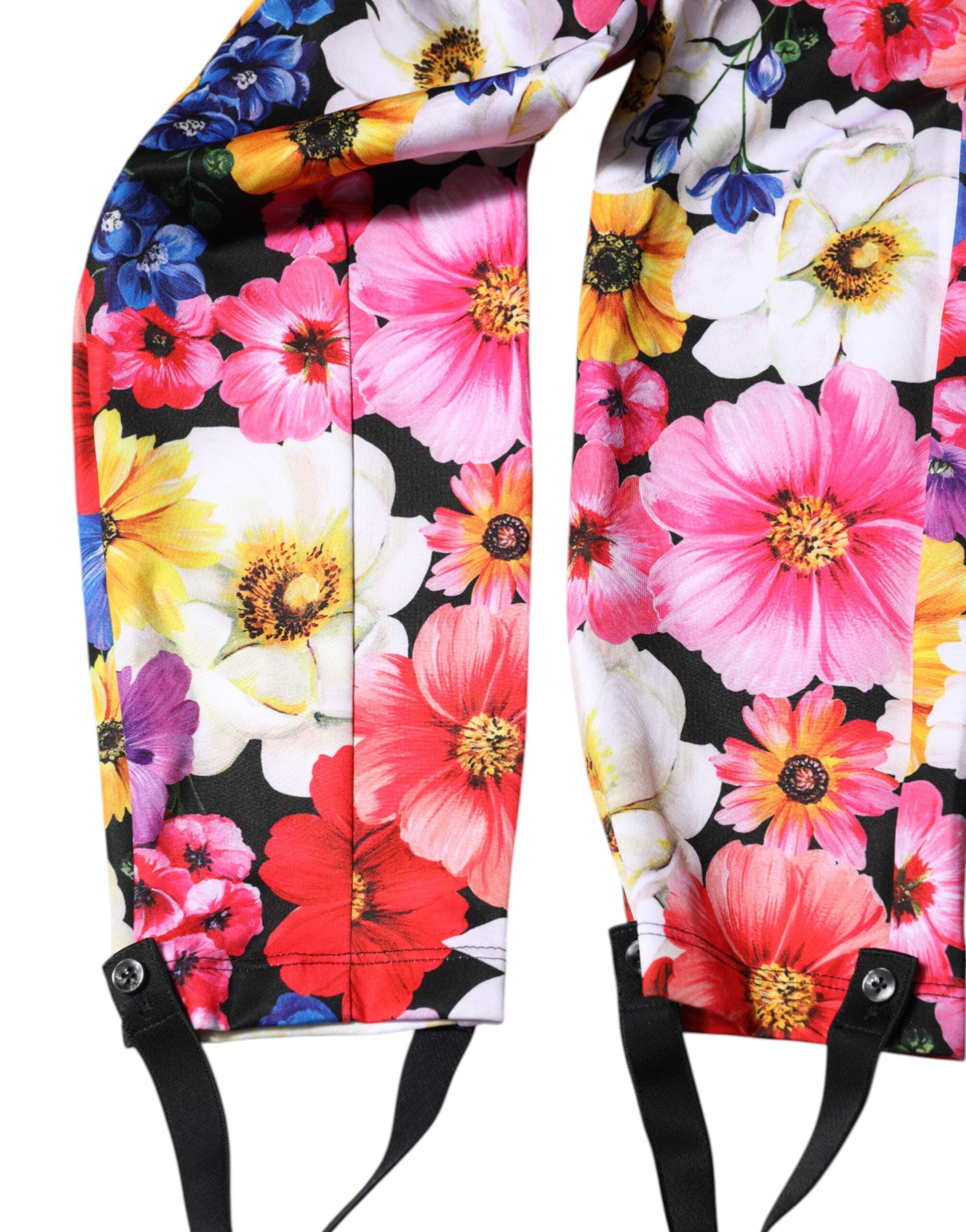 Dolce &amp; Gabbana Multicolor Floral High Waist Leggings Pants