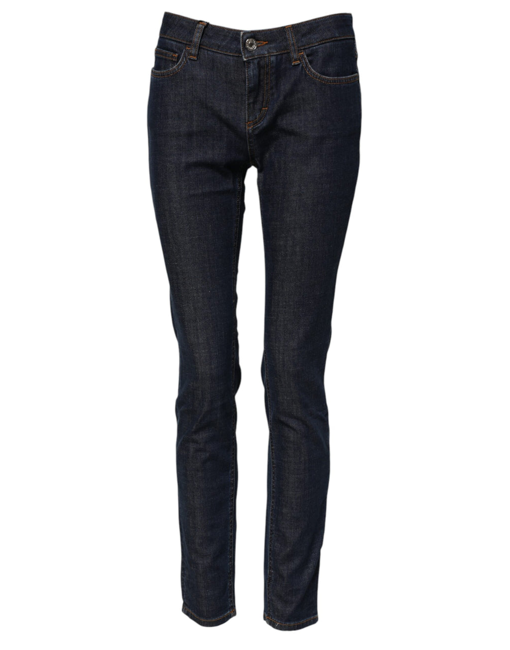 Dolce &amp; Gabbana Blue Skinny Cotton Mid Waisted Denim Jeans