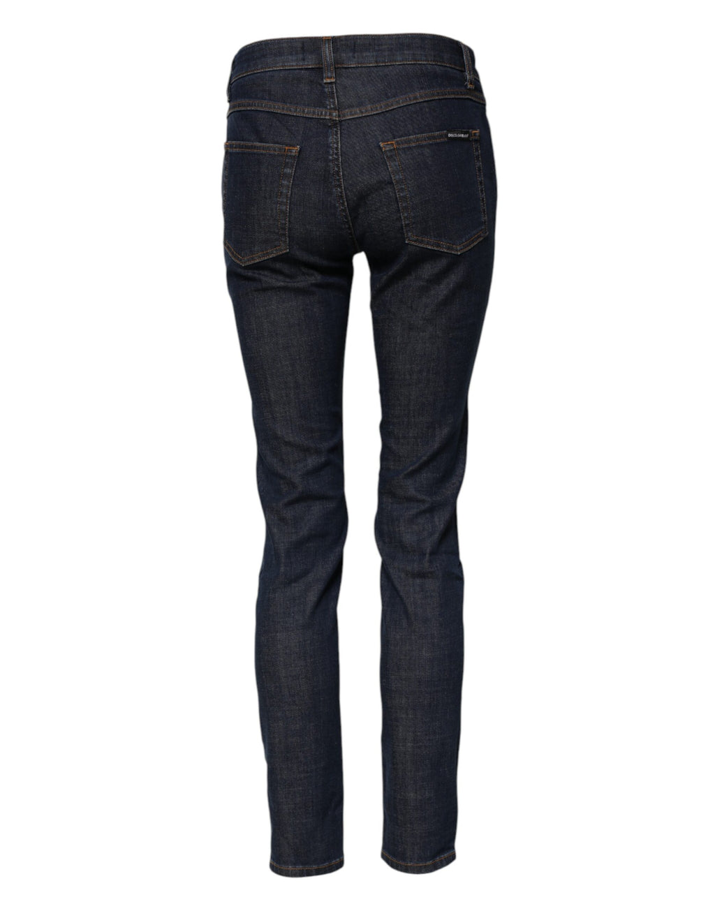 Dolce &amp; Gabbana Blue Skinny Cotton Mid Waisted Denim Jeans